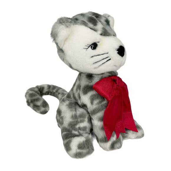 Gymboree Snow Leopard Kitty Cat Gray White Plush Toy Stuffed 8" Rare - Picture 5 of 12
